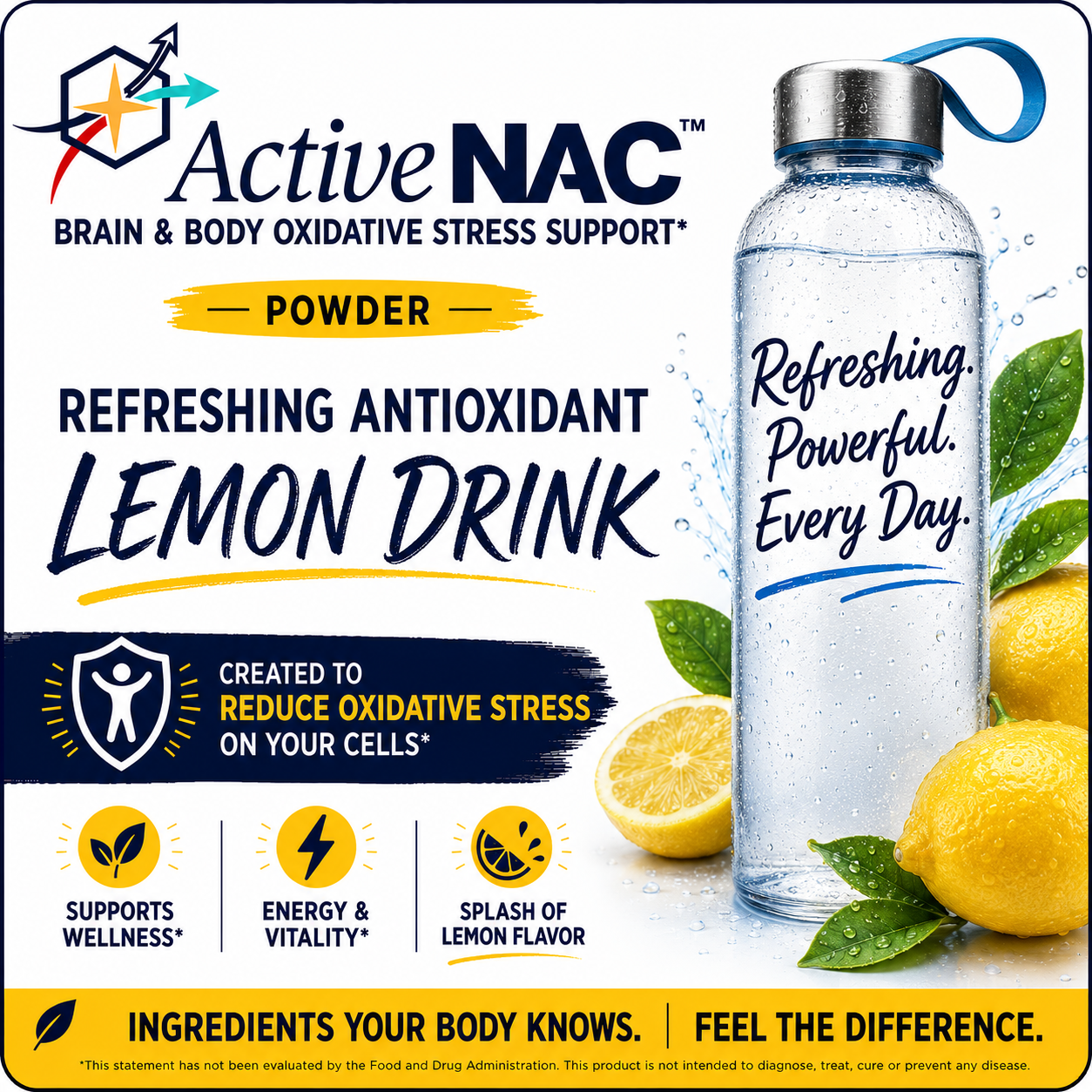 ActiveNAC™ Powder - Brain & Body Oxidative Stress Supplement